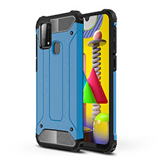 Funda Bumper Silicona y Plastico Mate Carcasa WL1 para Samsung Galaxy M21s Azul