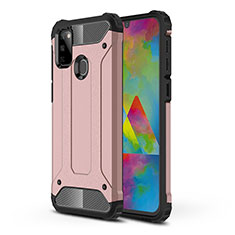 Funda Bumper Silicona y Plastico Mate Carcasa WL1 para Samsung Galaxy M30s Oro Rosa