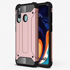 Funda Bumper Silicona y Plastico Mate Carcasa WL1 para Samsung Galaxy M40 Oro Rosa