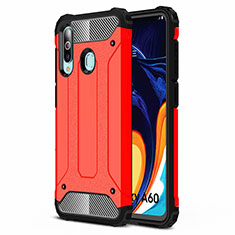 Funda Bumper Silicona y Plastico Mate Carcasa WL1 para Samsung Galaxy M40 Rojo