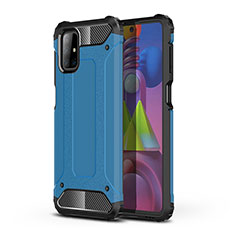 Funda Bumper Silicona y Plastico Mate Carcasa WL1 para Samsung Galaxy M51 Azul