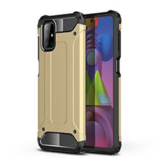 Funda Bumper Silicona y Plastico Mate Carcasa WL1 para Samsung Galaxy M51 Oro