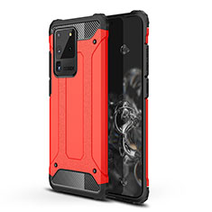 Funda Bumper Silicona y Plastico Mate Carcasa WL1 para Samsung Galaxy S20 Ultra 5G Rojo