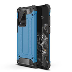 Funda Bumper Silicona y Plastico Mate Carcasa WL1 para Samsung Galaxy S20 Ultra Azul