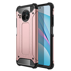 Funda Bumper Silicona y Plastico Mate Carcasa WL1 para Xiaomi Mi 10i 5G Oro Rosa