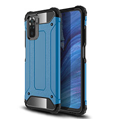 Funda Bumper Silicona y Plastico Mate Carcasa WL1 para Xiaomi Redmi Note 10S 4G Azul