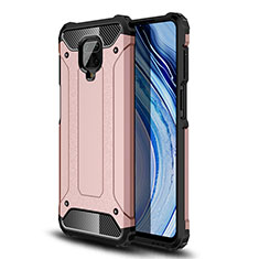 Funda Bumper Silicona y Plastico Mate Carcasa WL1 para Xiaomi Redmi Note 9 Pro Oro Rosa