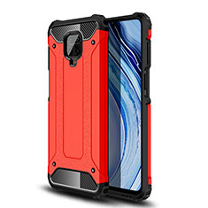 Funda Bumper Silicona y Plastico Mate Carcasa WL1 para Xiaomi Redmi Note 9 Pro Rojo