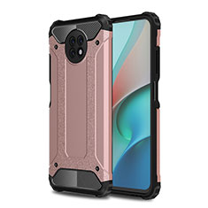 Funda Bumper Silicona y Plastico Mate Carcasa WL1 para Xiaomi Redmi Note 9T 5G Oro Rosa