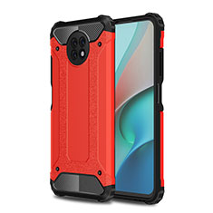 Funda Bumper Silicona y Plastico Mate Carcasa WL1 para Xiaomi Redmi Note 9T 5G Rojo