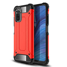 Funda Bumper Silicona y Plastico Mate Carcasa WL2 para Xiaomi Redmi Note 10 4G Rojo