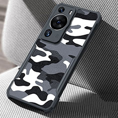 Funda Bumper Silicona y Plastico Mate Carcasa XD1 para Huawei P60 Pro Negro