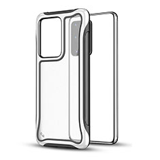 Funda Bumper Silicona y Plastico Mate Carcasa YF1 para Samsung Galaxy S20 Plus 5G Blanco