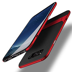 Funda Bumper Silicona y Plastico Mate con Soporte para Samsung Galaxy S8 Plus Rojo
