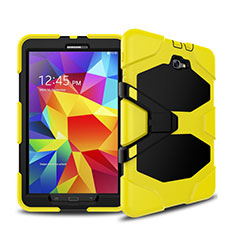 Funda Bumper Silicona y Plastico Mate con Soporte para Samsung Galaxy Tab A6 10.1 SM-T580 SM-T585 Amarillo