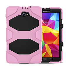 Funda Bumper Silicona y Plastico Mate con Soporte para Samsung Galaxy Tab A6 10.1 SM-T580 SM-T585 Rosa