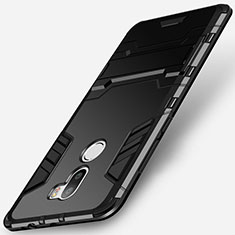 Funda Bumper Silicona y Plastico Mate con Soporte para Xiaomi Mi 5S Plus Negro