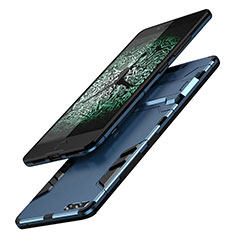 Funda Bumper Silicona y Plastico Mate con Soporte para Xiaomi Mi Note 3 Azul