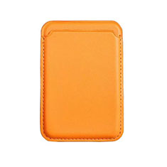 Funda de Cuero Cartera con Mag-Safe Magnetic para Apple iPhone 12 Mini Naranja