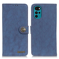 Funda de Cuero Cartera con Soporte Carcasa A01D para Motorola Moto G22 Azul