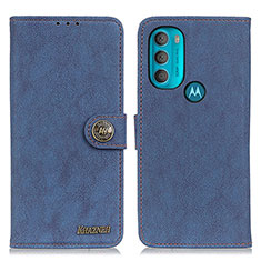 Funda de Cuero Cartera con Soporte Carcasa A01D para Motorola Moto G71 5G Azul