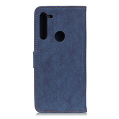 Funda de Cuero Cartera con Soporte Carcasa A01D para Motorola Moto One Fusion Plus Azul