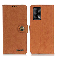 Funda de Cuero Cartera con Soporte Carcasa A01D para Oppo A95 4G Marron