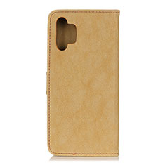 Funda de Cuero Cartera con Soporte Carcasa A01D para Samsung Galaxy M32 5G Oro