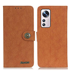 Funda de Cuero Cartera con Soporte Carcasa A01D para Xiaomi Mi 12 5G Marron