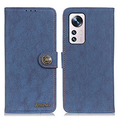 Funda de Cuero Cartera con Soporte Carcasa A01D para Xiaomi Mi 12S 5G Azul