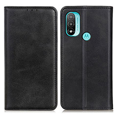 Funda de Cuero Cartera con Soporte Carcasa A02D para Motorola Moto E30 Negro