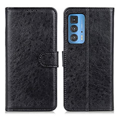 Funda de Cuero Cartera con Soporte Carcasa A02D para Motorola Moto Edge 20 Pro 5G Negro