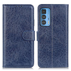 Funda de Cuero Cartera con Soporte Carcasa A02D para Motorola Moto Edge S Pro 5G Azul