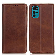 Funda de Cuero Cartera con Soporte Carcasa A02D para Motorola Moto G22 Marron