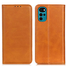 Funda de Cuero Cartera con Soporte Carcasa A02D para Motorola Moto G22 Marron Claro