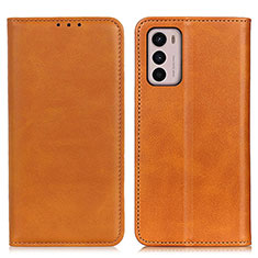 Funda de Cuero Cartera con Soporte Carcasa A02D para Motorola Moto G42 Marron Claro