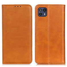 Funda de Cuero Cartera con Soporte Carcasa A02D para Motorola Moto G50 5G Marron Claro