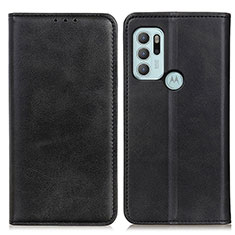 Funda de Cuero Cartera con Soporte Carcasa A02D para Motorola Moto G60s Negro