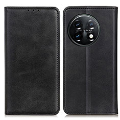 Funda de Cuero Cartera con Soporte Carcasa A02D para OnePlus 11 5G Negro