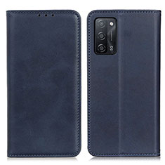 Funda de Cuero Cartera con Soporte Carcasa A02D para Oppo A56 5G Azul