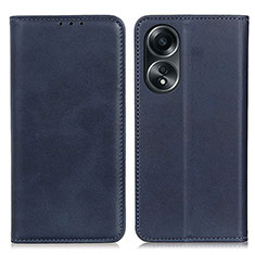 Funda de Cuero Cartera con Soporte Carcasa A02D para Oppo A78 5G Azul