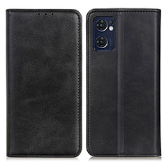 Funda de Cuero Cartera con Soporte Carcasa A02D para Oppo Reno7 5G Negro