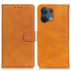 Funda de Cuero Cartera con Soporte Carcasa A02D para Oppo Reno9 5G Marron