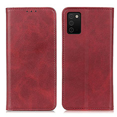 Funda de Cuero Cartera con Soporte Carcasa A02D para Samsung Galaxy M02s Rojo