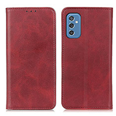 Funda de Cuero Cartera con Soporte Carcasa A02D para Samsung Galaxy M52 5G Rojo