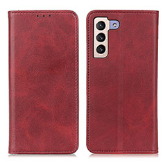 Funda de Cuero Cartera con Soporte Carcasa A02D para Samsung Galaxy S21 5G Rojo