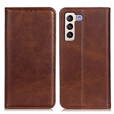 Funda de Cuero Cartera con Soporte Carcasa A02D para Samsung Galaxy S21 FE 5G Marron