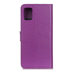 Funda de Cuero Cartera con Soporte Carcasa A03D para Motorola Moto Edge S 5G Morado