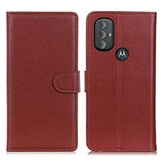 Funda de Cuero Cartera con Soporte Carcasa A03D para Motorola Moto G Power (2022) Marron