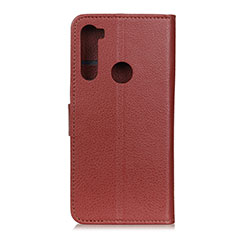 Funda de Cuero Cartera con Soporte Carcasa A03D para Motorola Moto One Fusion Plus Marron